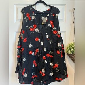 Torrid Emma Babydoll Challis Tunic Top size 4 NWT